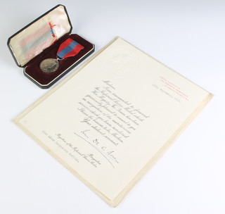 An Imperial Service Medal to Miss Aline M.Suffolk boxed together with paperwork 