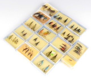 A collection of unused salmon fishing flies 