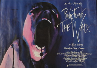Six concert film promotional posters to include Pink Floyd "The Wall", George Harrison "Concert For Bangladesh", 2 x 'Filmore" as Quad/One sheet and "Celebration at Big Sur" together with a Woodstock original UK quad film poster (1980 release) 