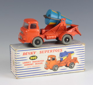 A Dinky Super Toy No.960 lorry mounted cement mixer, boxed 