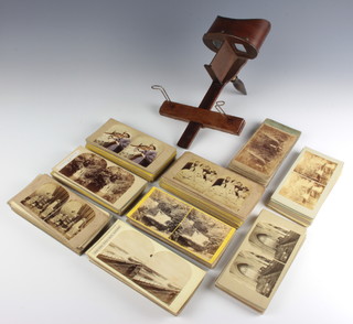 A stereoscopic viewer together with approx. 200 cards 