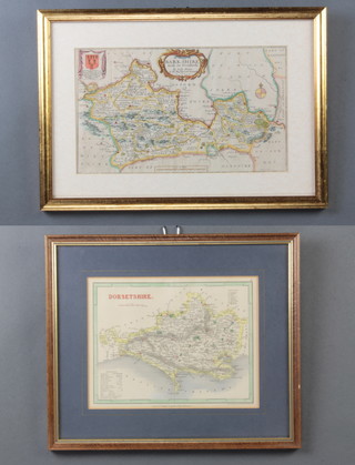 A map of Dorsetshire with coloured borders 19cm x 25cm and a map of Berkshire by Rich Blome with coloured borders 18cm x 30cm 
