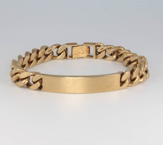 A 9ct yellow gold identity bracelet 52.2 grams 