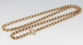 A 9ct yellow gold belcher link chain 11 grams, 44cm 