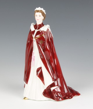A Royal Worcester figure in celebration of the Queen's 80th birthday 2006 23cm, boxed 