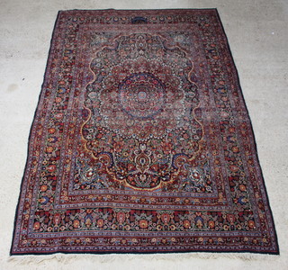 A Victorian Persian Dorokhsh carpet, signed, 352cm x 237cm 