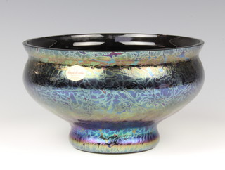 A Royal Brierley Art Glass pedestal bowl 20cm, boxed