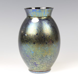 A Royal Brierley Art Glass baluster vase 20cm, boxed