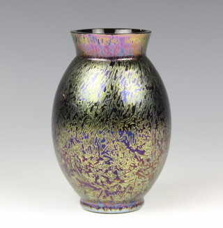 A Royal Brierley Art Glass vase 17cm, boxed