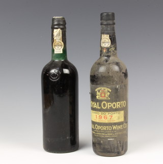 A bottle of 1968 Royal Oporto late bottled vintage port together with an unlabelled bottle of Croft vintage port 