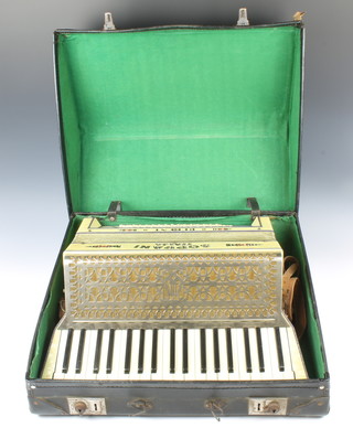 An Italian Soprani Regent accordion with 80 buttons  