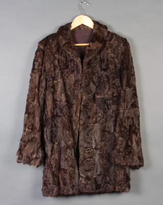 A lady's brown Persian lamb jacket 