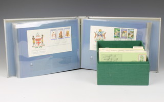 A Royal Horticultural Society flower stamps of the world, a set of first day covers contained in a folder file box together with The Royal Commonwealth Society Collection of Silver Jubilee first day covers 
