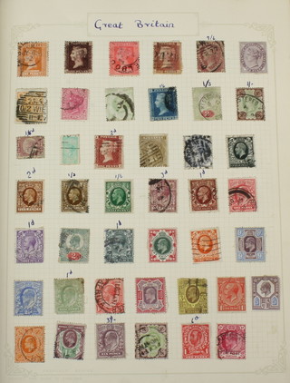 A Favourite Philately album of GB and world stamps - Victoria to Elizabeth II including South Africa, Borneo, Malta, Yugoslavia, Italy, India, Hungary, Greece, Germany, Canada, Belgium, 
