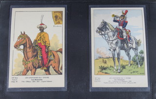 An album of French coloured postcards of Napoleonic soldiers 