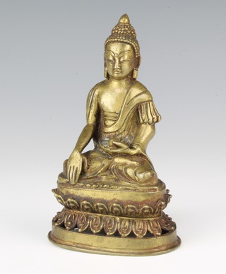 A bronze figure of a seated Buddha 14cm x 8cm x 5cm 
