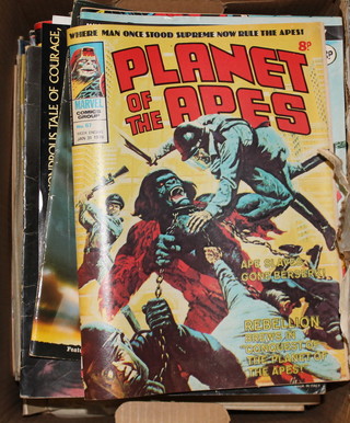A large collection of comics to include 17 Star Wars 'Return of the Jedi' (1984) 22 Planet of The Apes (1975 - 1976) a large collection of Buster, Monster Fun and Topper  