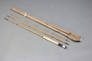 A Trossacks of Scotland 3 piece split cane 9'3" trout fishing rod "The MacDonald" contained in a cloth bag  