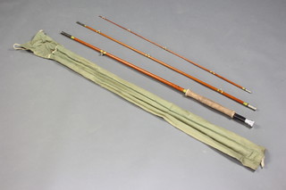 A Hardy Glaskona 3 piece "The Trout" fly fishing rod in original bag 