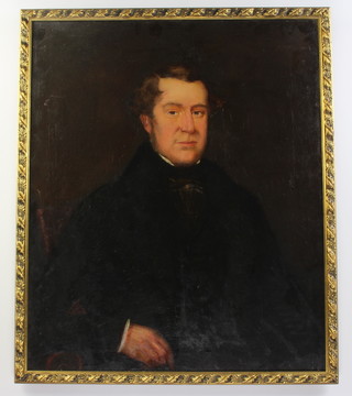 Victorian oil on canvas, unsigned, portrait study of a gentleman 75cm x 62cm 