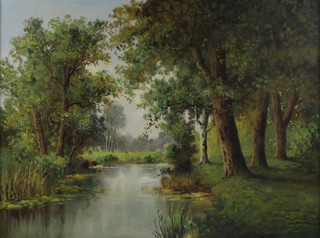 Martin, oil on canvas, signed, "The River Moll" 58cm x 78cm 