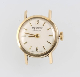 A lady's 9ct yellow gold Record wristwatch, approx. 3.5 grams 