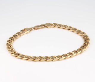 A 9ct yellow gold flat link curb bracelet 20.4 grams