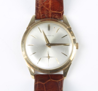 A gentleman's 9ct yellow gold wristwatch with seconds at 6 o'clock, the dial inscribed Mappin, in a fitted case
