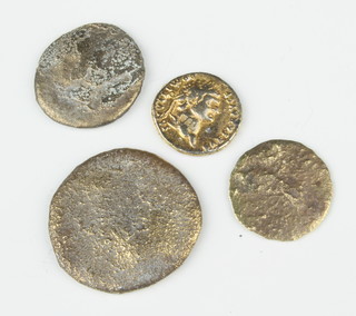 A Roman coin and 3 others 