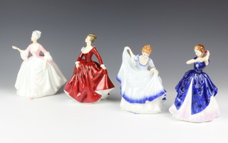 Four Royal Doulton figures - Pamela HN3223 18cm, Diana HN3266 21cm, Laura HN3136 19cm and Fragrance HN3311 20cm, all boxed