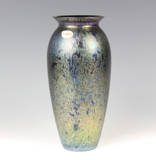 A Royal Brierley Art Glass vase 27cm, boxed