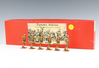 J D Turner, Tommy Atkins, a set of 6 First World War hand painted figures of highlanders 