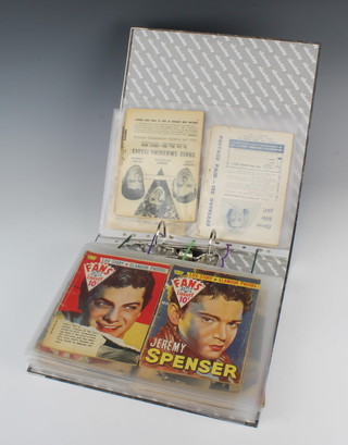 Twenty eight, 1950's and 60's editions of Fans Star library contained in a ring binder