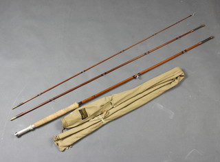 A Sharpes of Aberdeen "The Aberdeen" 10'6" split cane fly fishing rod (line weight 7) in correct bag