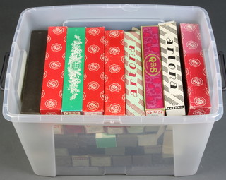 A large collection of various pianola rolls 