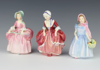 Three Royal Doulton figures - Bo Peep, Wendy and Goody Two Shoes