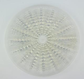 A circular Lalique Oursins pattern dish, etched R LALIQUE FRANCE to the centre,  28cm diam