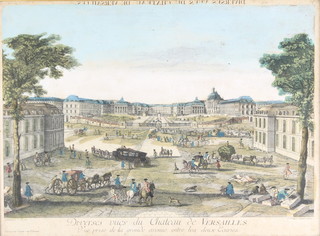 An 18th Century style coloured print "Palace of Versaille" 47cm x 46cm 
