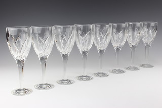 A set of 8 Waterford Crystal red wine glasses designed by John Rocha 