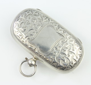An Edwardian silver floral chased sovereign and half sovereign case Birmingham 1911, maker Charles Perry and Co 