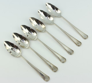 Six silver Art Deco grapefruit spoons Sheffield 1931, 155 grams