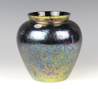 A Royal Brierley Art Glass baluster vase 17cm, boxed 