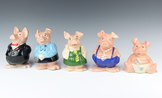 Five Wade pottery Natwest piggy banks 