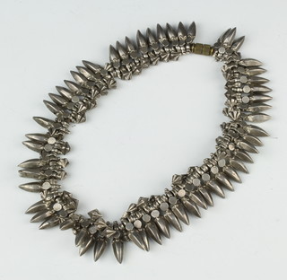 An Eastern silver necklace, 201 grams