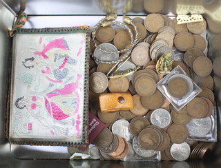 Minor Uk coins and jewellery etc