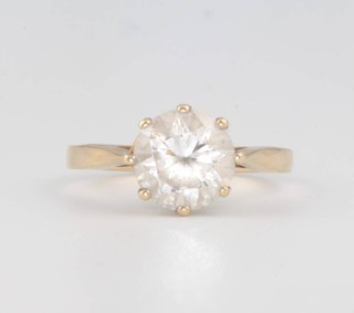 A 9ct yellow gold paste set ring size M 2.2 grams gross