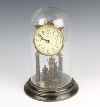 Coomer a German 400 day clock complete with dome