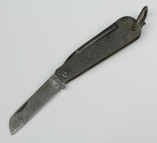 Harrison, a folding knife with marlin spike, the grip marked CHA Poyner 