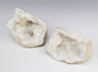Two sections of quartz (used as bookends)