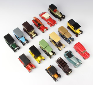 Sixteen various model cars 